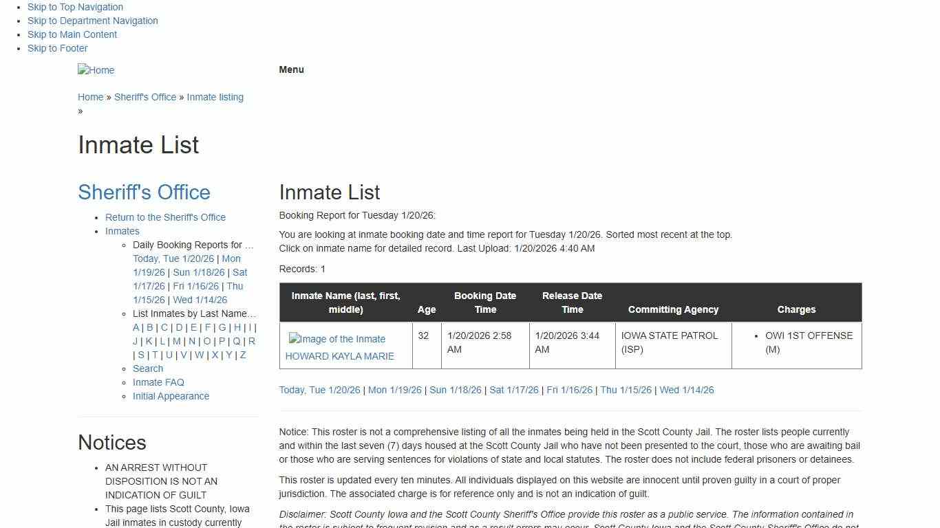 Inmate List