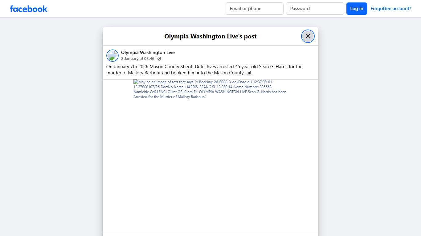 On January 7th 2026 Mason County... - Olympia Washington Live | Facebook